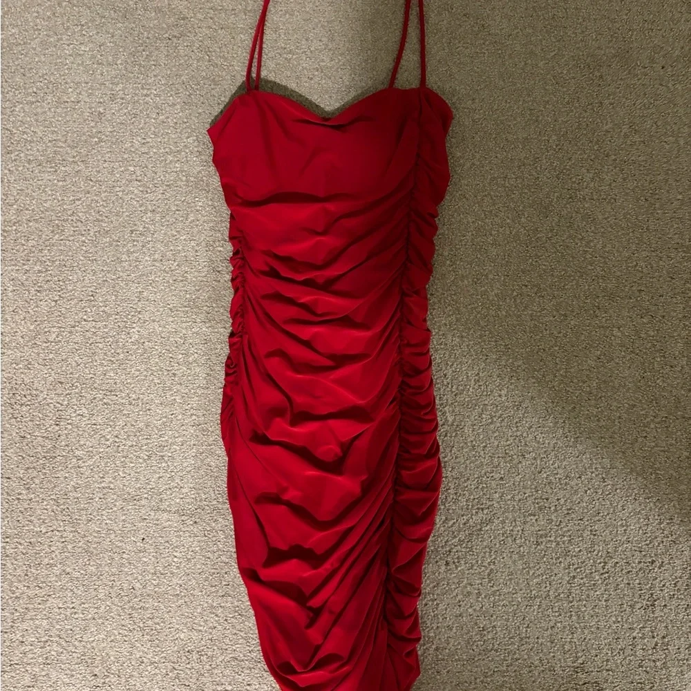 Windsor Red Ruched Dress - Picture 1 of 1